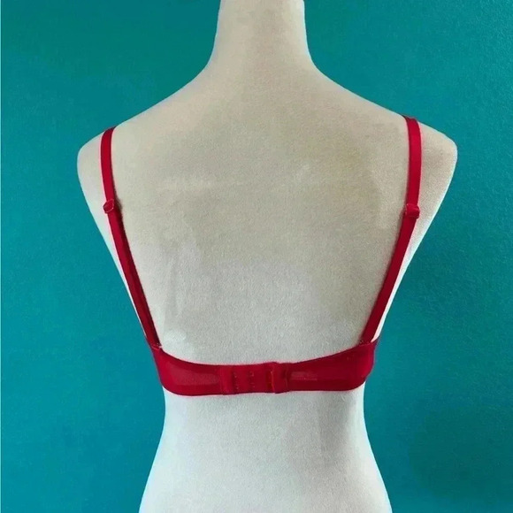 Victoria’s Secret pink red lace padded underwire bra in size 34D - Picture 2 of 3